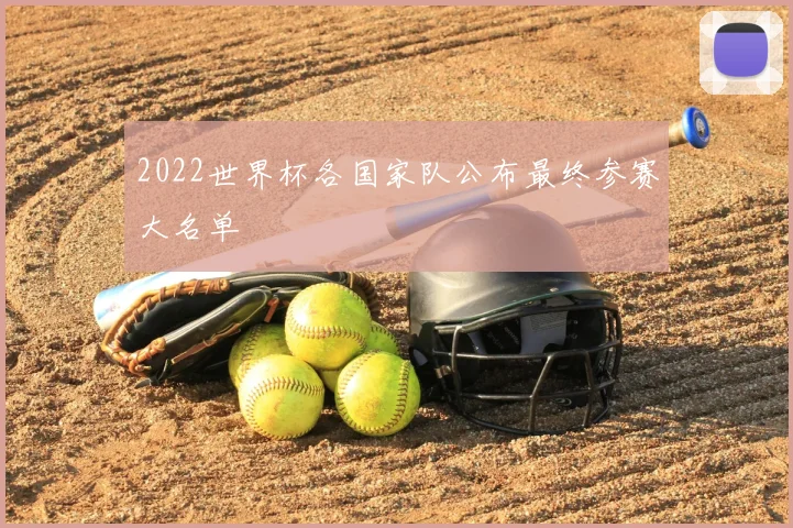 2022世界杯各国家队公布最终参赛大名单